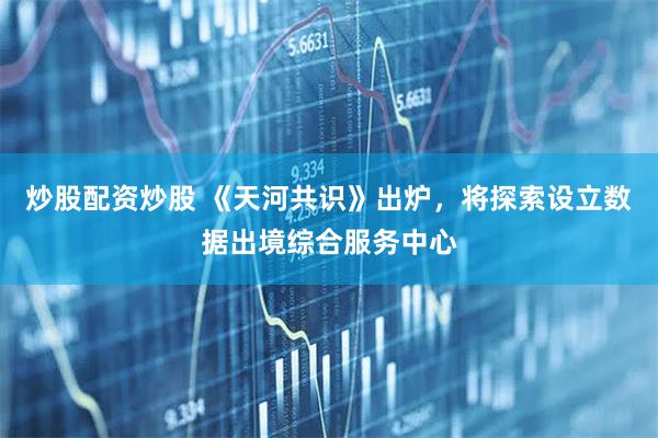 炒股配资炒股 《天河共识》出炉，将探索设立数据出境综合服务中心