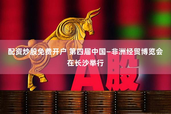 配资炒股免费开户 第四届中国—非洲经贸博览会在长沙举行