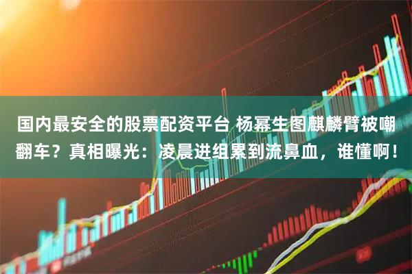 国内最安全的股票配资平台 杨幂生图麒麟臂被嘲翻车？真相曝光：凌晨进组累到流鼻血，谁懂啊！